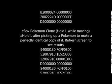 cheat code pokemon black 2